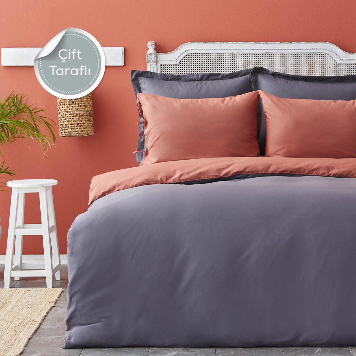 % 100 Pamuk Çift Kişilik Pike Hediyeli Nevresim Takımı