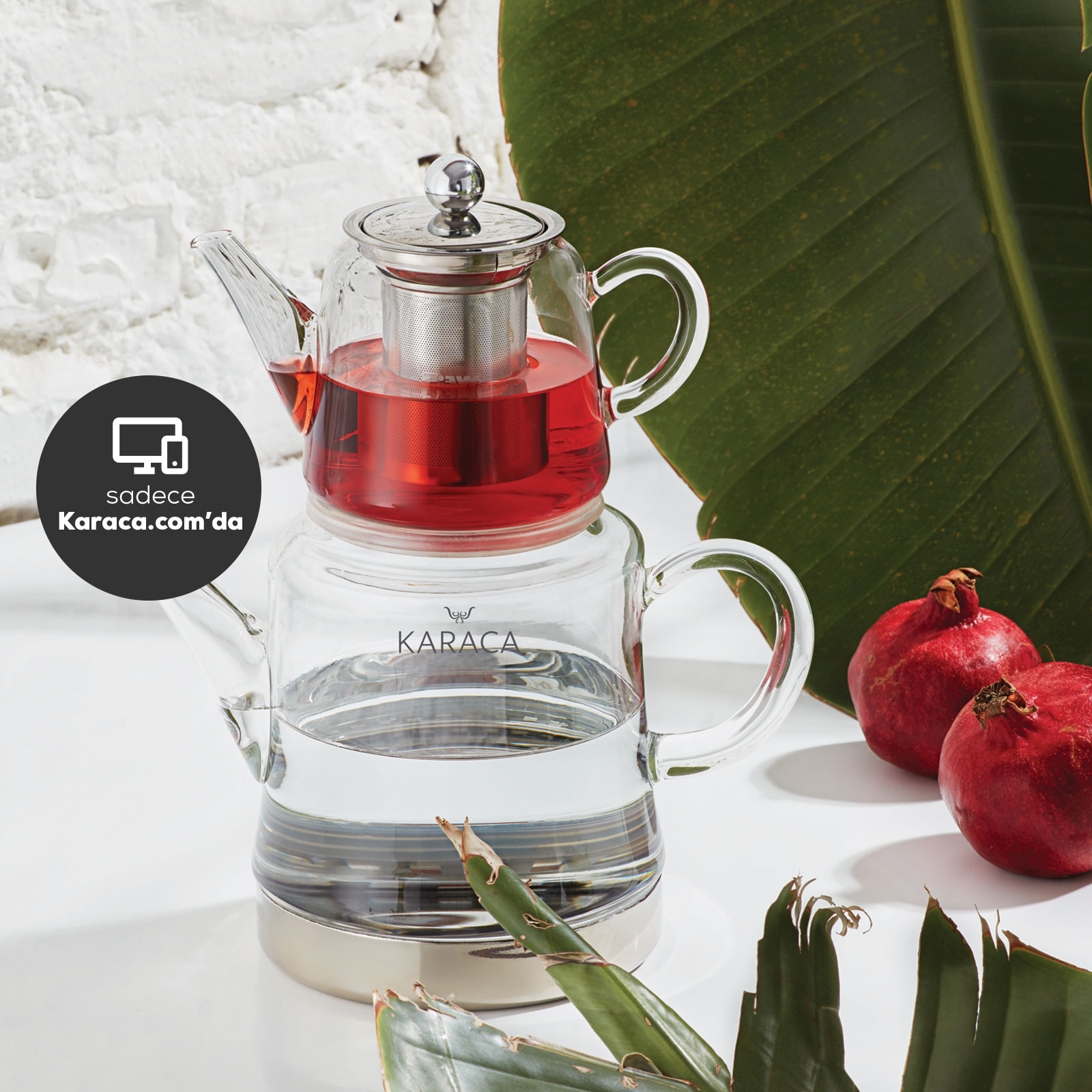 Adelya Mini Boy Siyah Çaydanlık Takımı