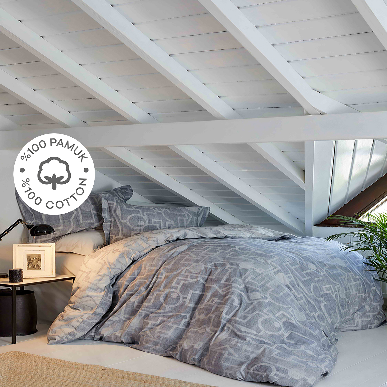 % 100 Pamuk Çift Kişilik Pike Hediyeli Nevresim Takımı